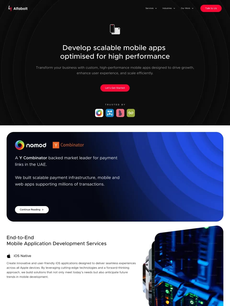 Alfabolt Website screenshot 4