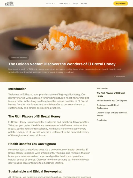 El Brezal Honey screenshot 1
