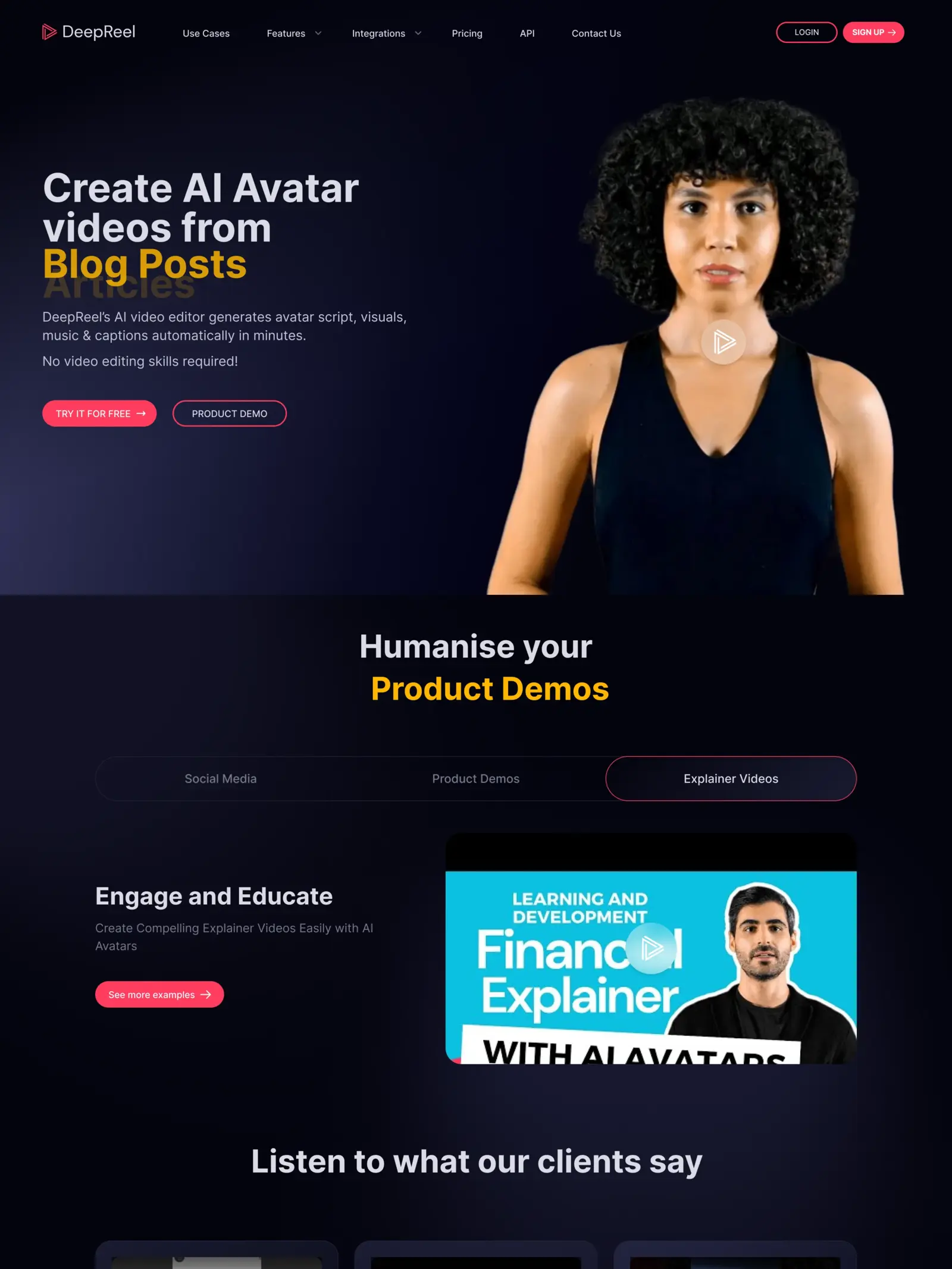 DeepReel Website Banner