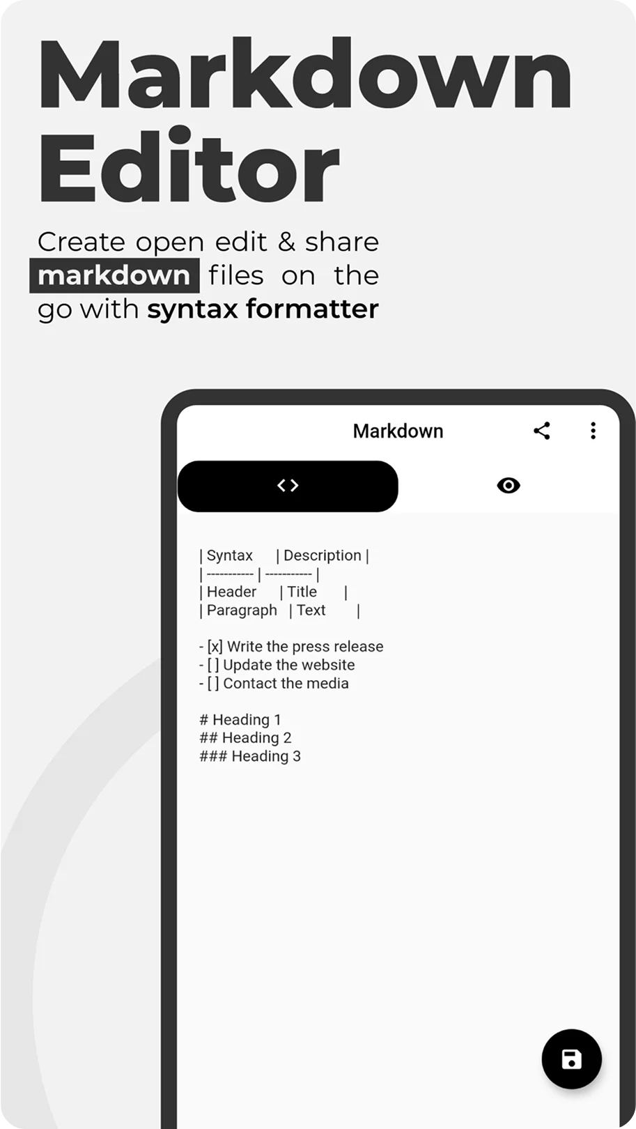 Markdown Poster