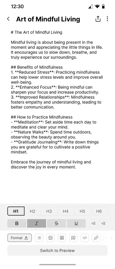 Markdown Editor screenshot 1